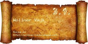 Wollner Vajk névjegykártya